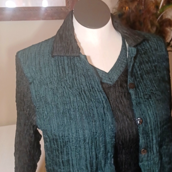 Sz S/M Vintage 2-Piece Blouse Set by Exotic - Picture 2 of 12